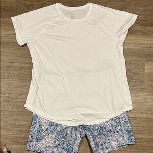 Tek Gear biker shorts and tee set